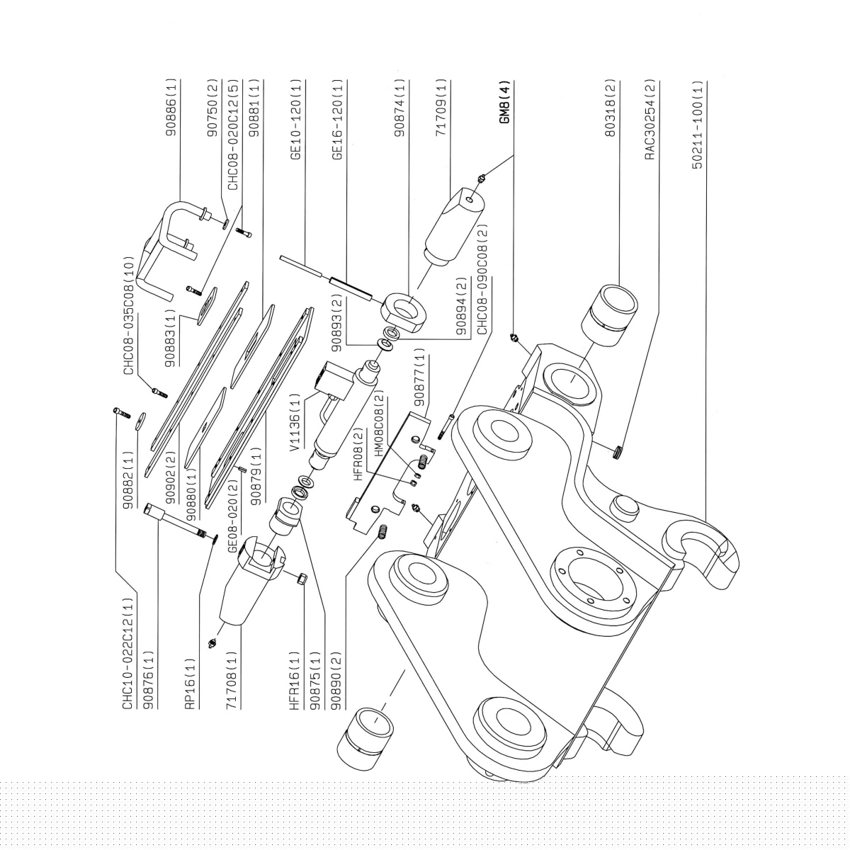 ATTACHE RAPIDE HYDRAULIQUE TYPE QA